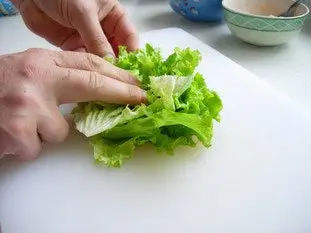 Chiffonnade de salade : etape 25