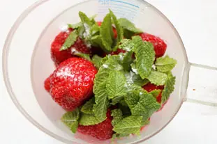 Sorbet fraises et menthe : etape 25
