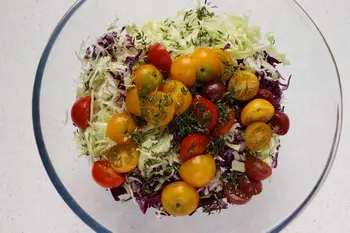 Salade de tomates cerises et deux choux : etape 25