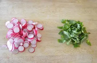 Salade mi-croquante aux crevettes : etape 25