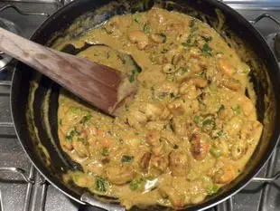 Curry de crevettes express : etape 25